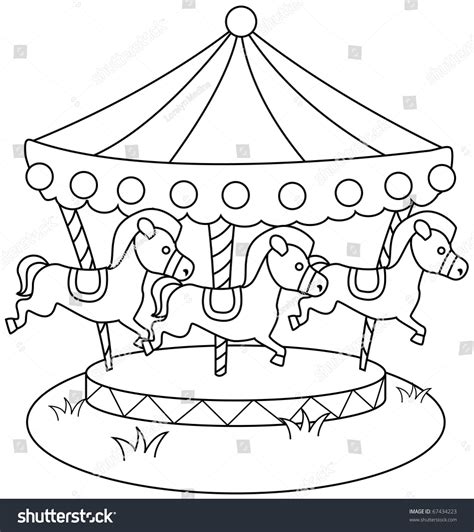 merry go round coloring pages