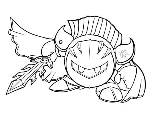 meta knight kirby coloring pages