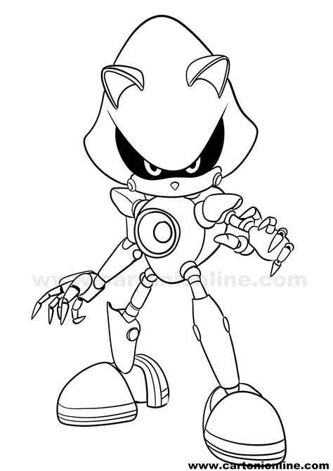 metal sonic coloring pages