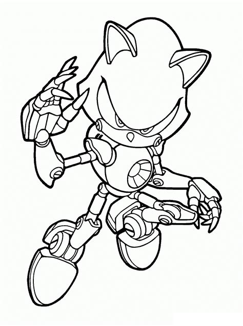 metal sonic coloring pages to print