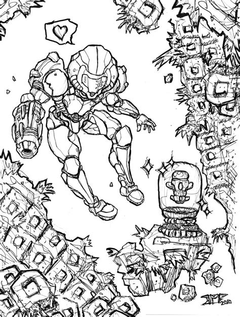 metroid coloring pages