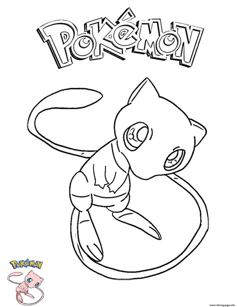 mew colouring pages