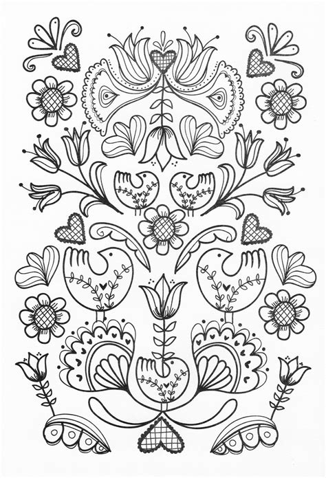 mexican folk art coloring pages