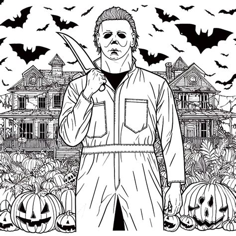 michael myers coloring pages printable