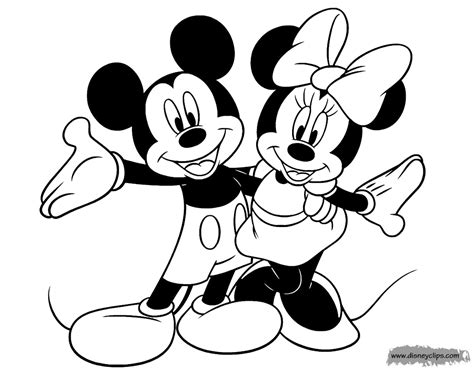 mickey and minnie coloring pages