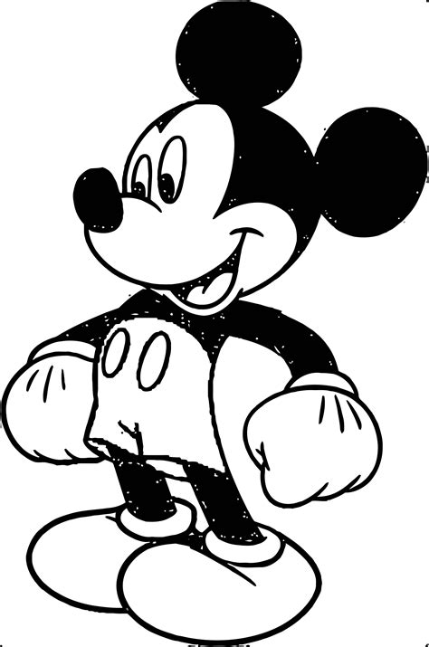mickey mouse cartoon pictures for colouring