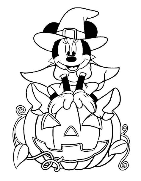 mickey mouse coloring pages halloween