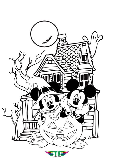 mickey mouse halloween coloring sheets