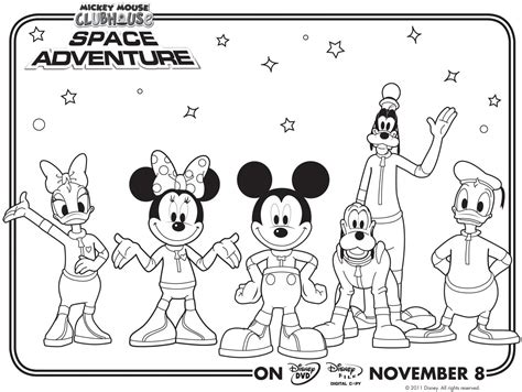 mickey mouse space adventure coloring pages