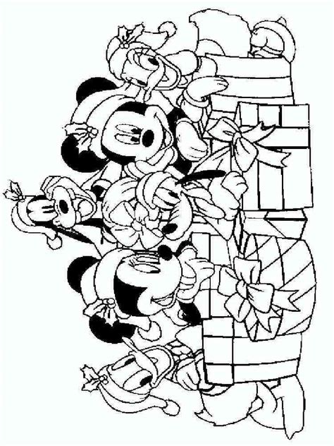 mickeys christmas coloring pages