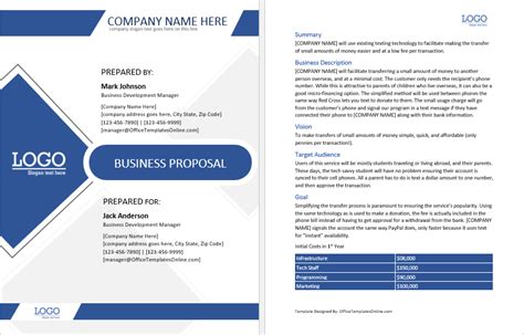 Microsoft Word Business Proposal Template