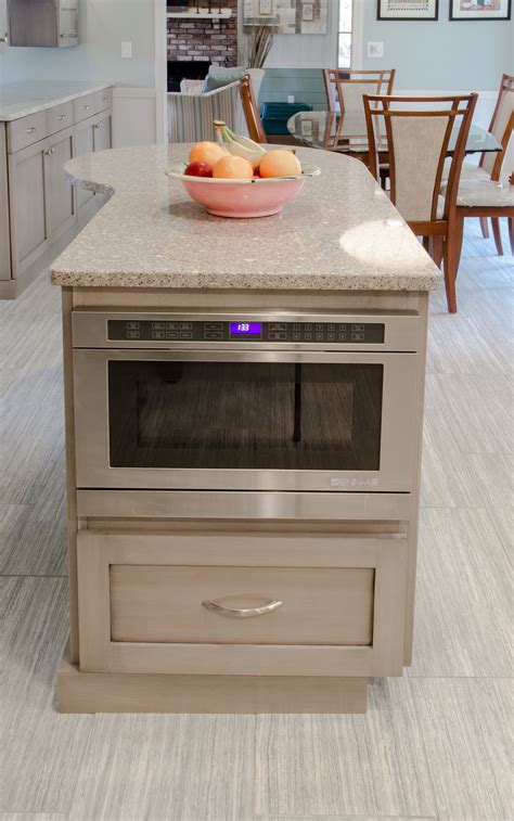 microwave in kitchen island