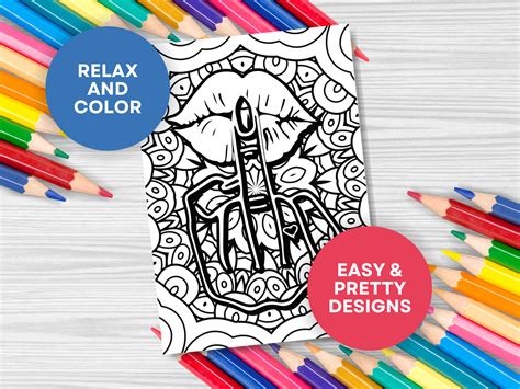 middle finger coloring pages