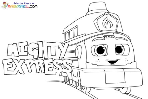 mighty express coloring pages