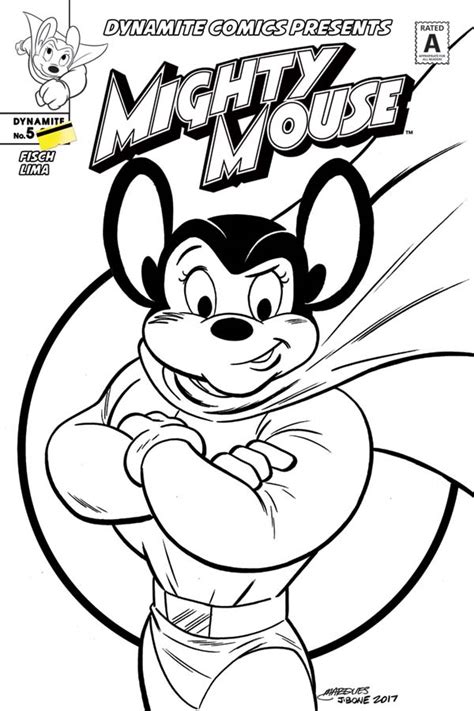 mighty mouse coloring pages