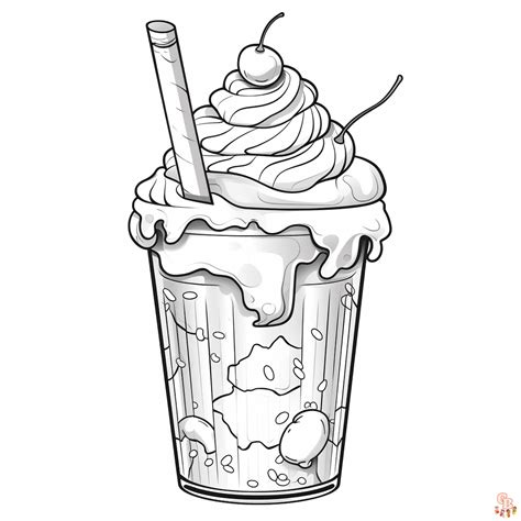 milkshake coloring pages