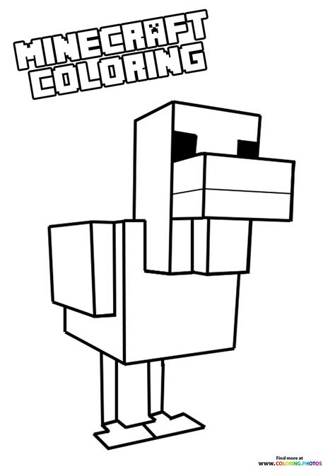 minecraft animal coloring pages