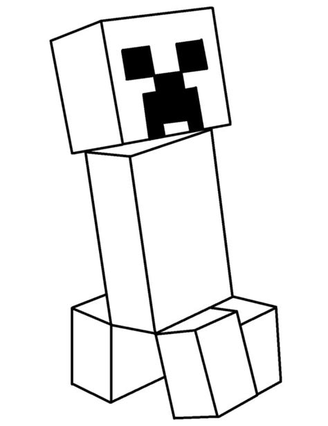 minecraft coloring pages creeper