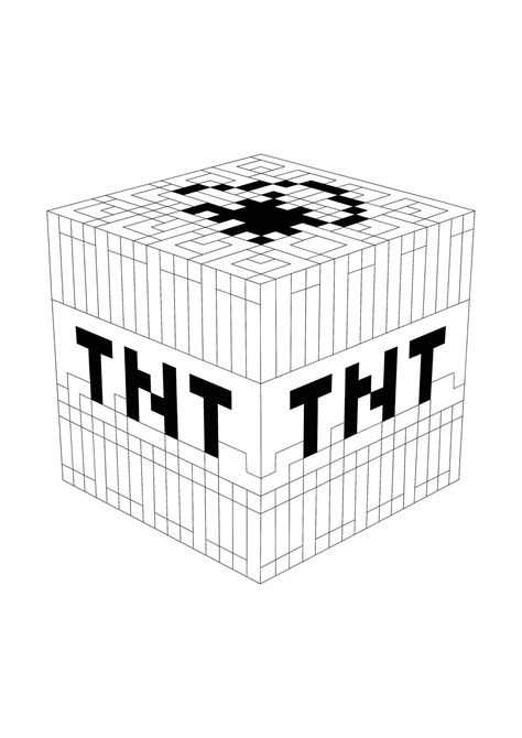 minecraft tnt coloring pages