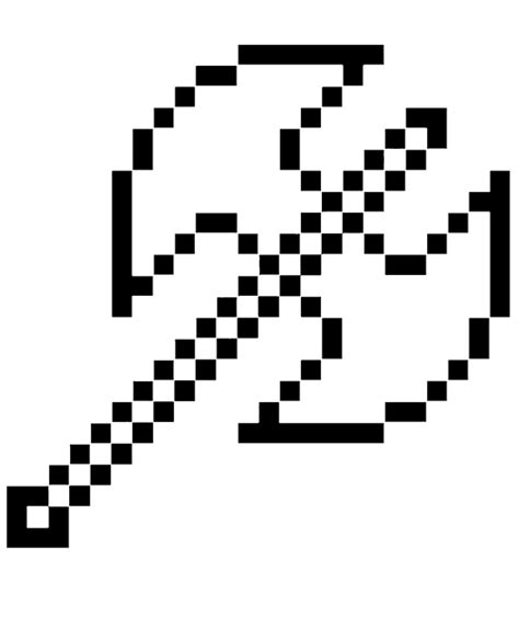 minecraft weapons coloring pages