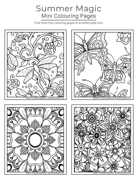 mini coloring pages printable