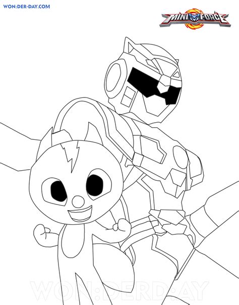 miniforce coloring pages