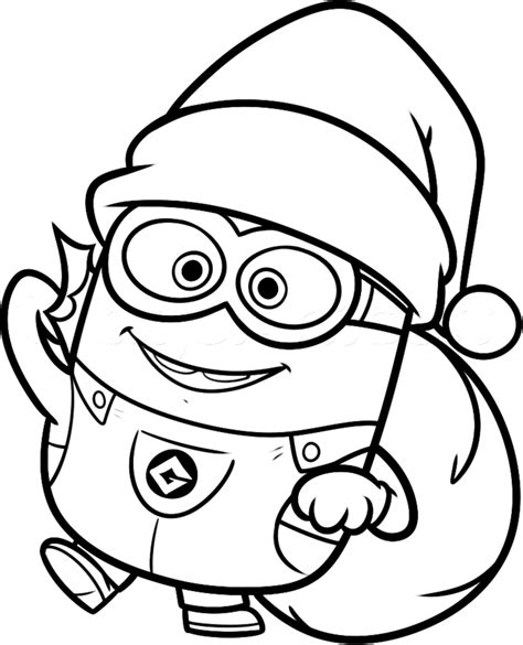 minion christmas coloring pages