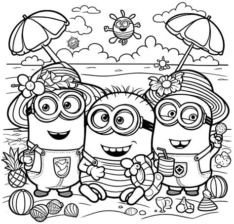 minion coloring pages for adults