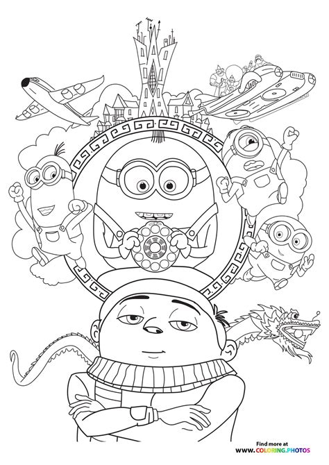 minions rise of gru coloring pages