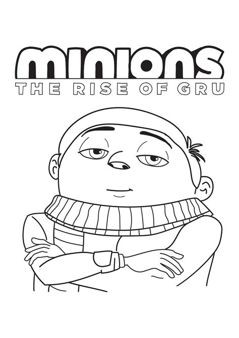 minions rise of gru coloring pages