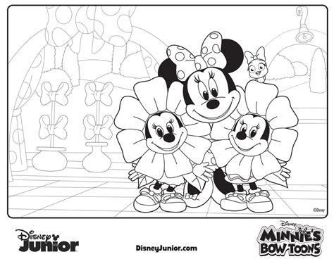 minnie's bow toons coloring pages