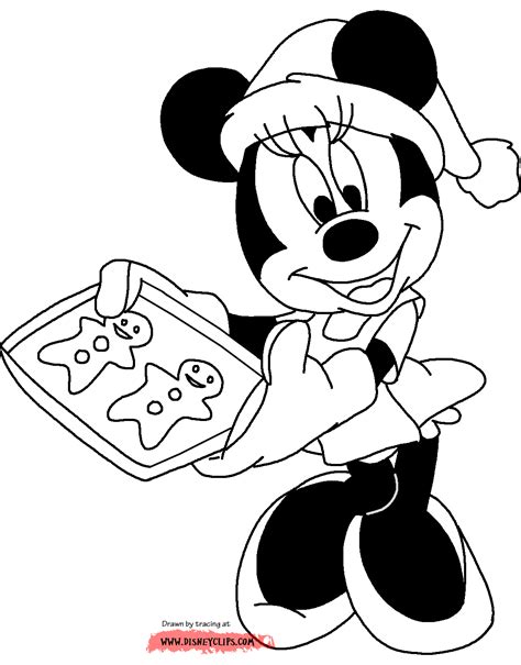 minnie christmas coloring pages