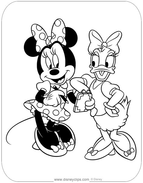 minnie daisy coloring pages