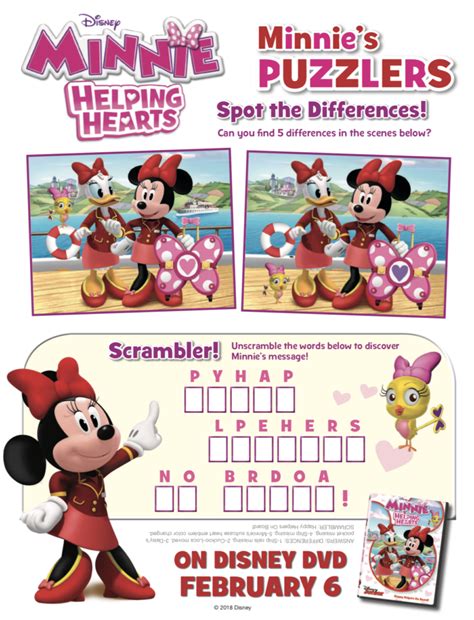 minnie mouse activity sheets