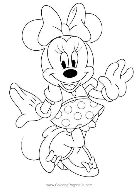 minnie mouse colouring pictures to print