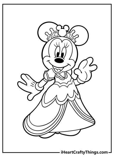 minnie mouse colouring printable