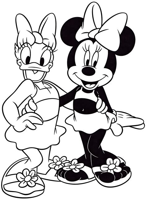minnie mouse daisy duck coloring pages