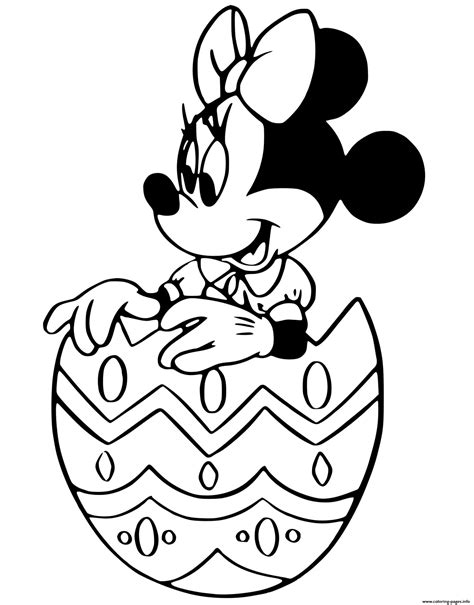 minnie mouse easter coloring pages