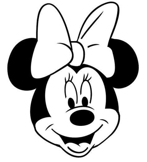 minnie mouse head coloring page