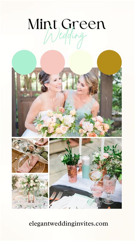 mint green and brown