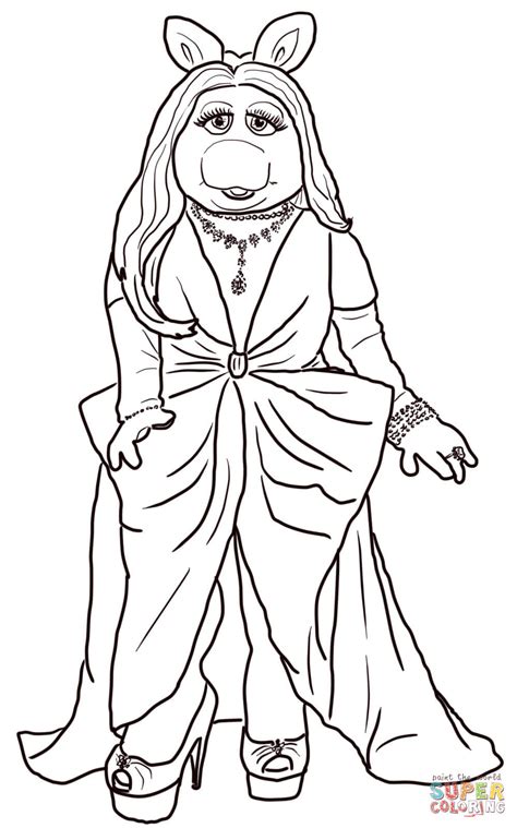 miss piggy coloring pages