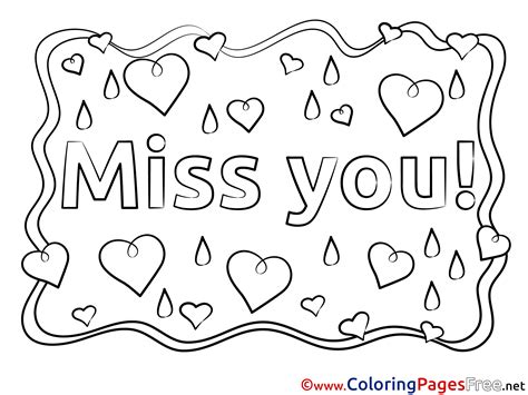 miss you coloring pages