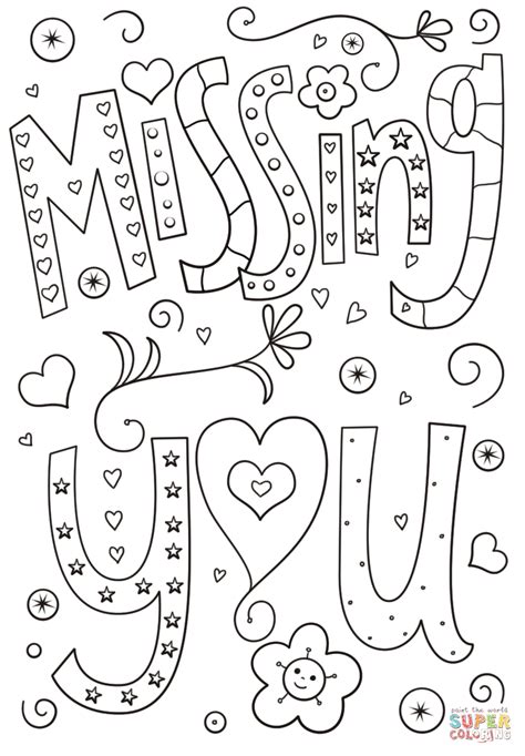 missing you coloring pages