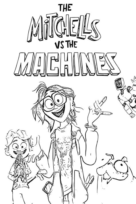 mitchells vs the machines coloring pages