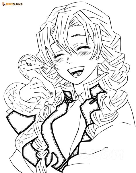 mitsuri coloring pages