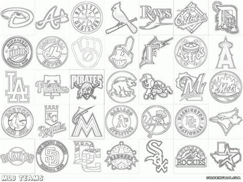 mlb logos coloring pages