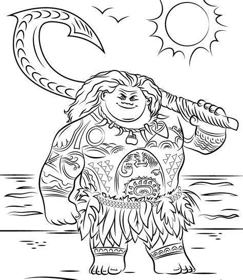 moana coloring pages free printable