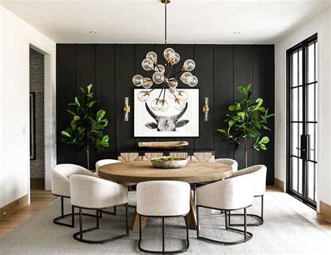 modern dining room accent wall