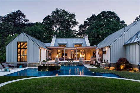 modern farmhouse pool