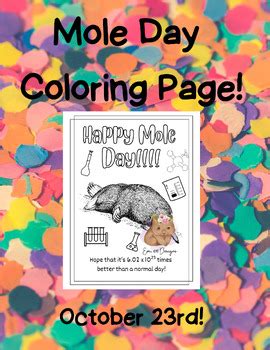 mole day coloring pages